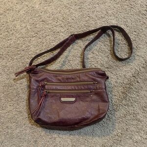 Stone Mountain Burgundy Red Crossbody Purse